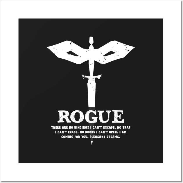 Funny Rogue Gamer D20 Dice Dungeon Dragons Gaming Gift Wall Art by Ébloui Co.
